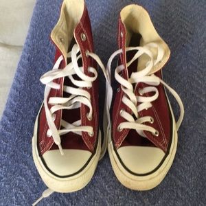 Brand new high top Converse All Star burgundy